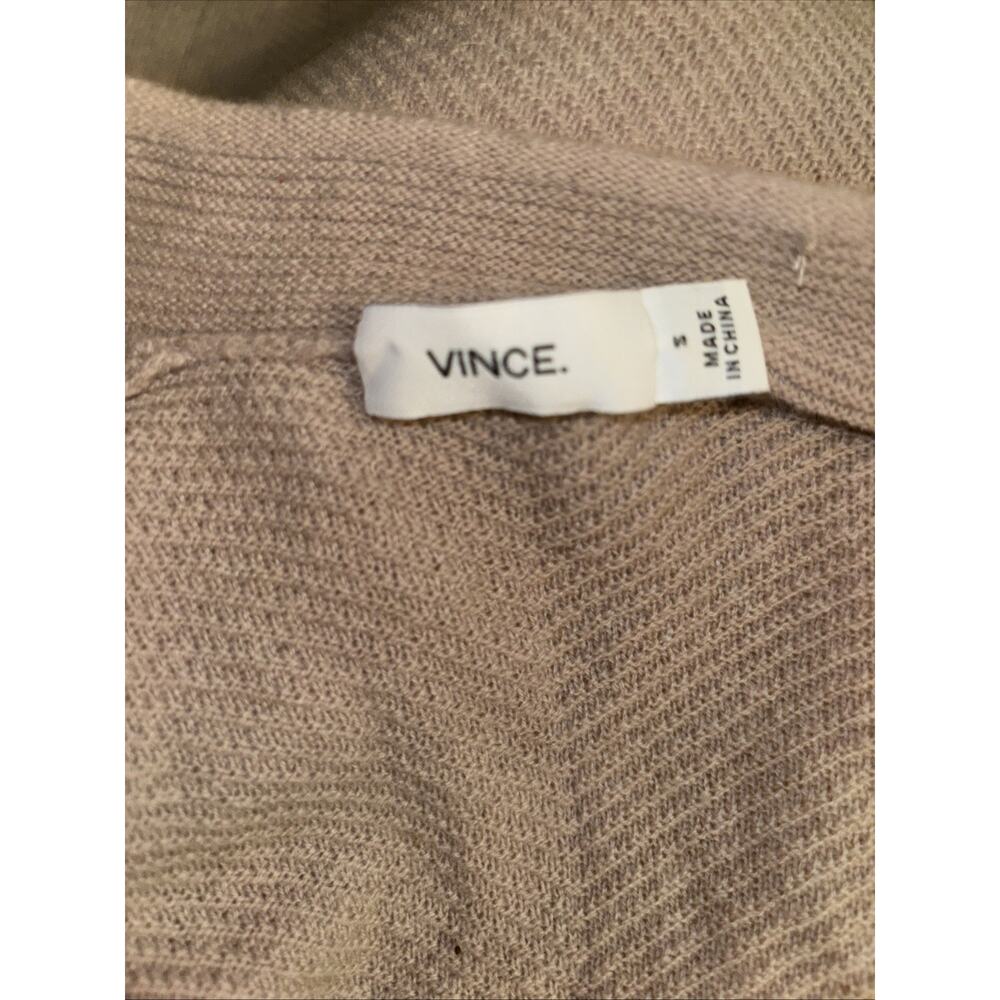 Vince Wool/Cashmere Blend Sleeveless Tunic Length Open Front Cardigan Size S - Picture 8 of 9